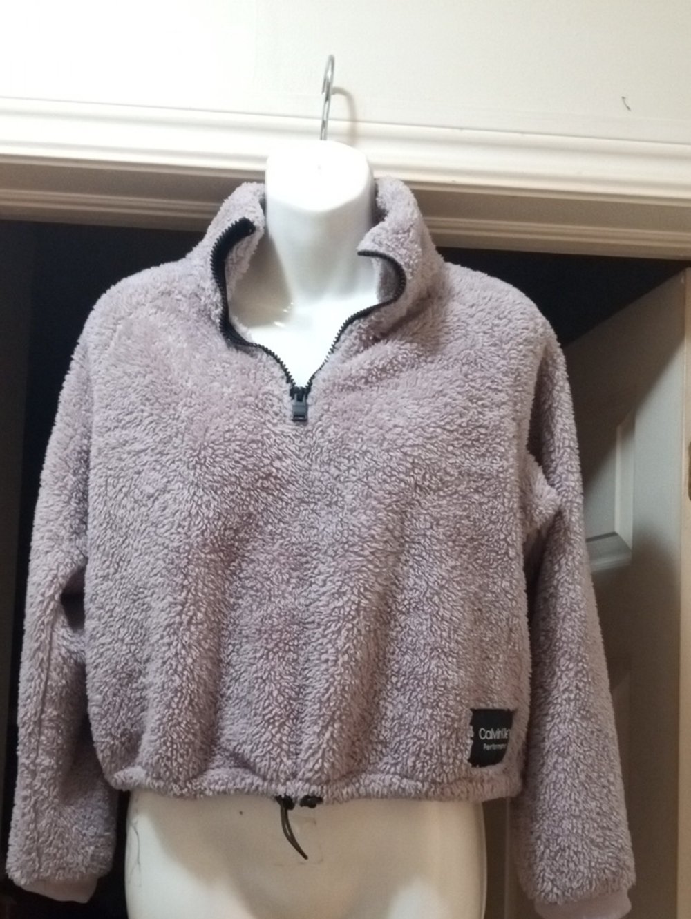 Calvin Klein Performance Plush Sherpa Pullover - Light Mauve